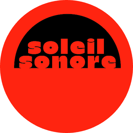 Logo sur pastille rouge