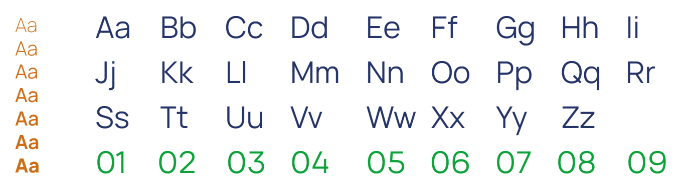 Spécimen de la typographie Vela Sans